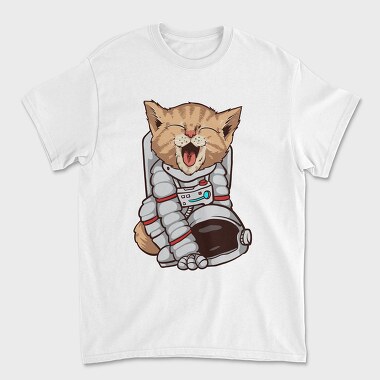 Cat Astronaut Space, Tricou Barbati (Unisex)