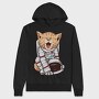 Cat Astronaut Space, Hanorac Oversize Barbati (Unisex)