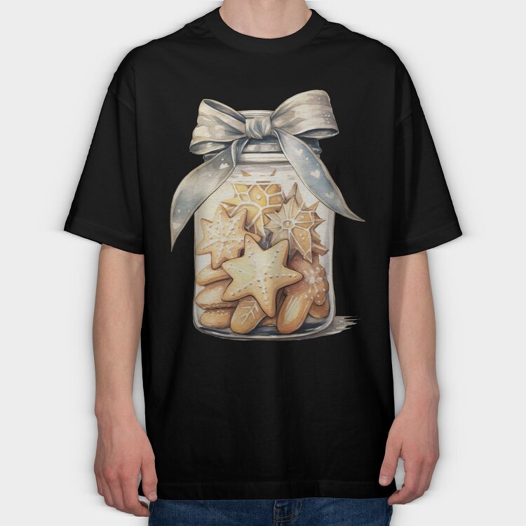 Christmas Cookies Star, Tricou Oversize Barbati (Unisex)