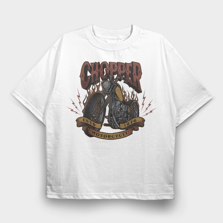 Chopper 1976, Tricou Oversize Barbati (Unisex)