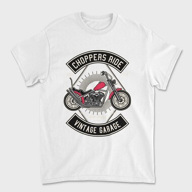 Choppers Ride Garage, Tricou Barbati (Unisex)
