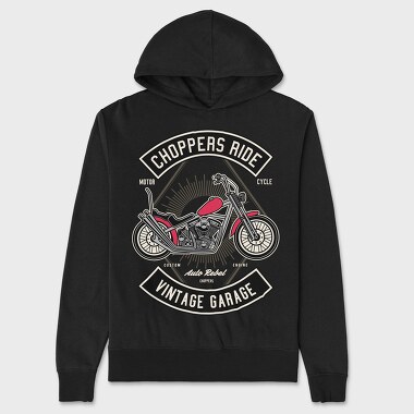 Choppers Ride Garage, Hanorac Oversize Barbati (Unisex)