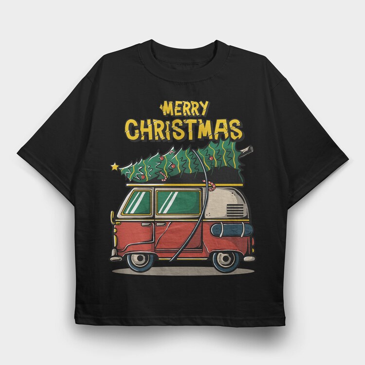 Christmas Van Ride, Tricou Oversize Barbati (Unisex)
