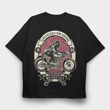 Classic Custom Garage, Tricou Oversize Barbati (Unisex)