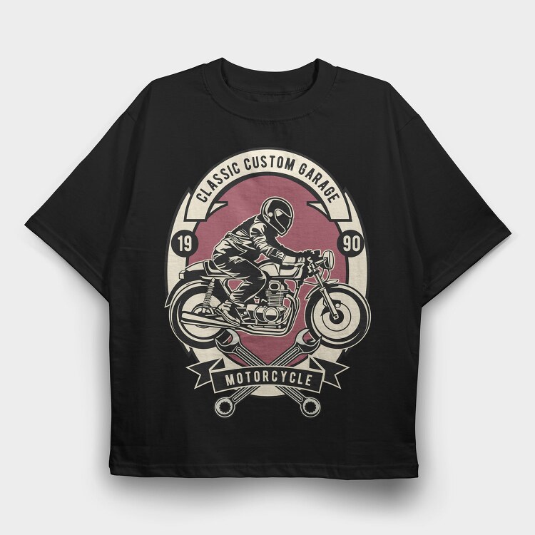 Classic Custom Garage, Tricou Oversize Barbati (Unisex)