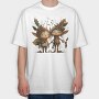 Christmas Elves Garden, Tricou Oversize Barbati (Unisex)