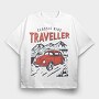 Classic Ride Traveller, Tricou Oversize Barbati (Unisex)