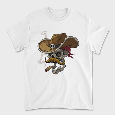 Cowboy Skull, Tricou Barbati (Unisex)