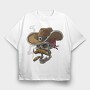 Cowboy Skull, Tricou Oversize Barbati (Unisex)