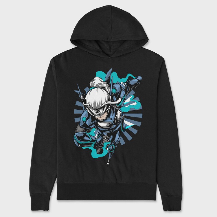 Cyber Ninja, Hanorac Oversize Barbati (Unisex)