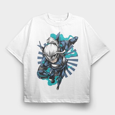 Cyber Ninja, Tricou Oversize Barbati (Unisex)