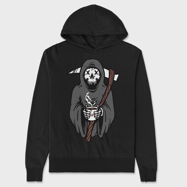 Death Coffee, Hanorac Oversize Barbati (Unisex)