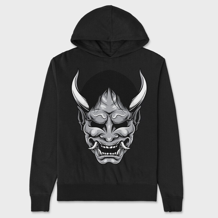 Demon Horns Grin, Hanorac Oversize Barbati (Unisex)