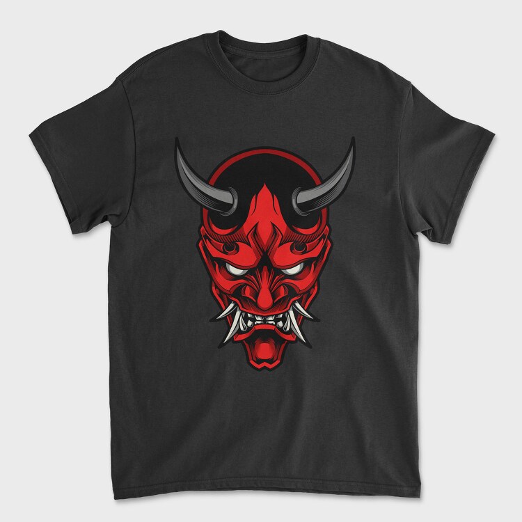 Demon Mask Red, Tricou Barbati (Unisex)