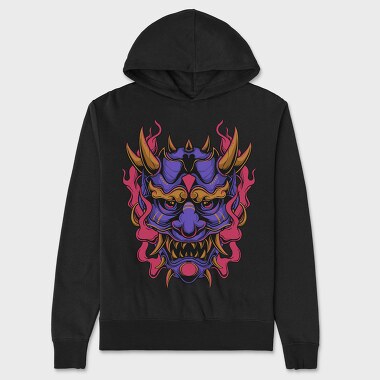 Demon Mask, Hanorac Oversize Barbati (Unisex)