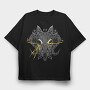 Demon Skull Glow, Tricou Oversize Barbati (Unisex)