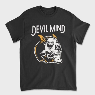 Devil Mind Cat, Tricou Barbati (Unisex)