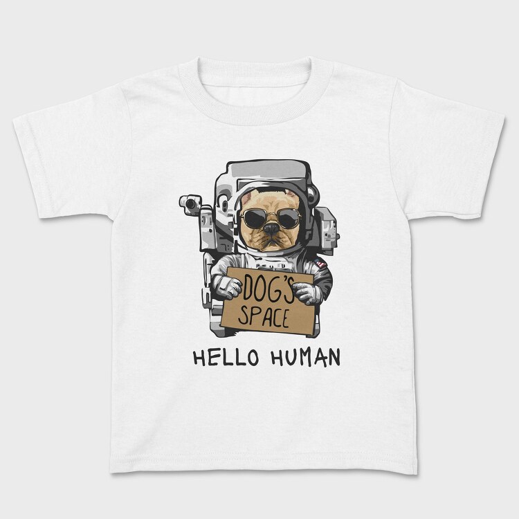 Dog Astronaut Hello, Tricou Copii