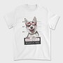 Dog Mugshot Warning, Tricou Barbati (Unisex)