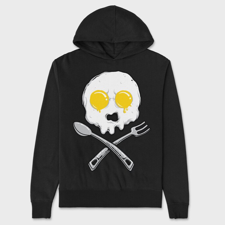 Eggy Skull, Hanorac Oversize Barbati (Unisex)