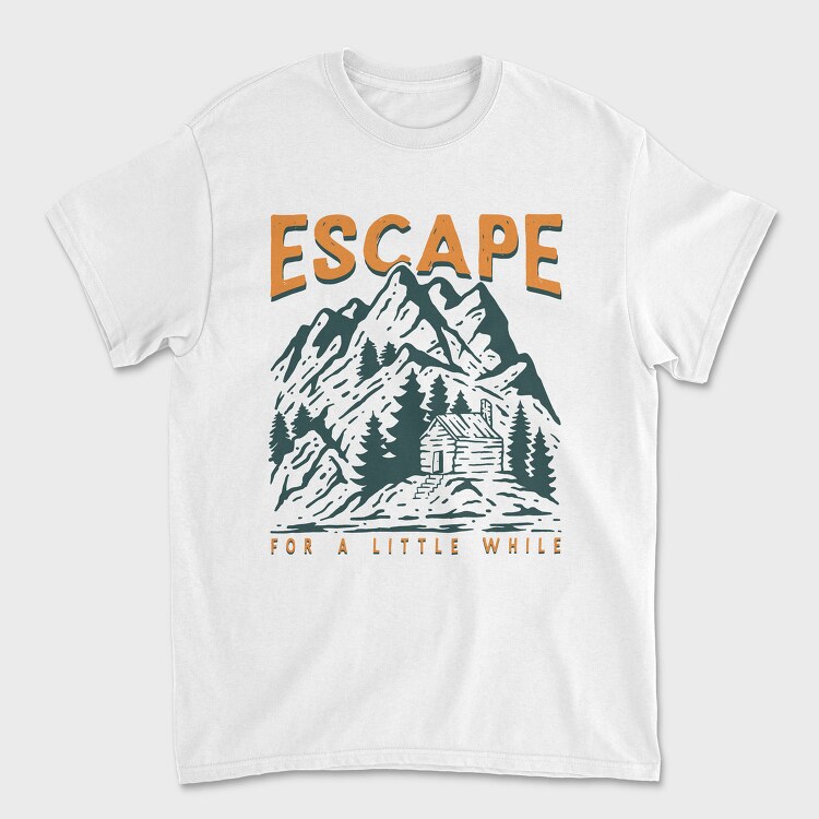 Escape Cabin Mountain, Tricou Barbati (Unisex)