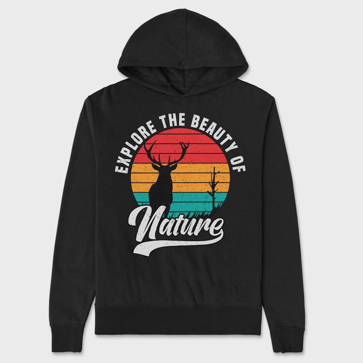 Explore The Beauty Of Nature, Hanorac Oversize Barbati (Unisex)