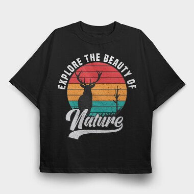 Explore The Beauty Of Nature, Tricou Oversize Barbati (Unisex)