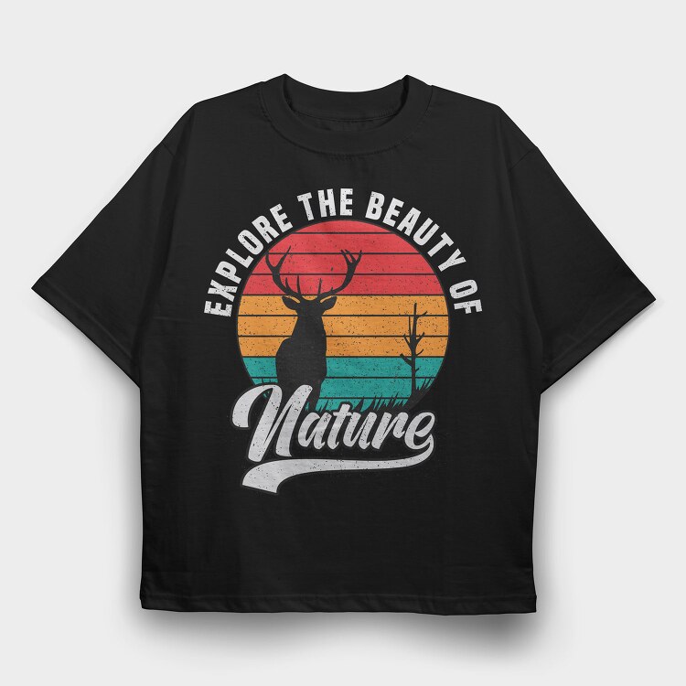 Explore The Beauty Of Nature, Tricou Oversize Barbati (Unisex)