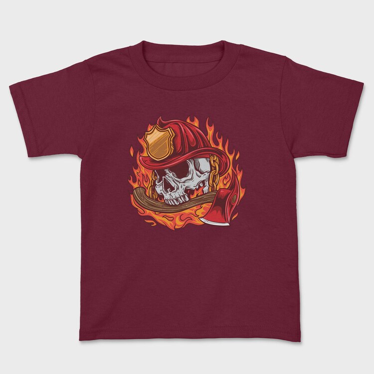 Firefighter Skull, Tricou Copii