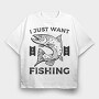 Fishing Escapade, Tricou Oversize Barbati (Unisex)