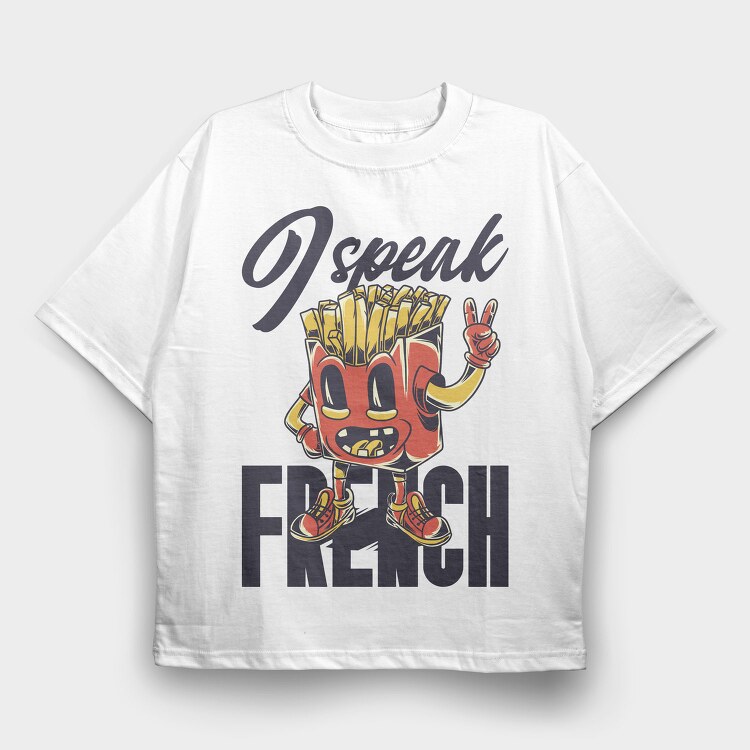 French Fries Peace, Tricou Oversize Barbati (Unisex)