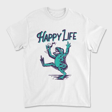 Frogs Happy Life, Tricou Barbati (Unisex)