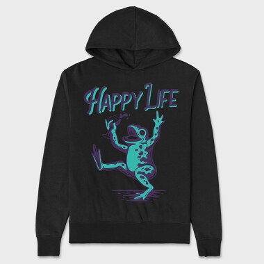 Frogs Happy Life, Hanorac Oversize Barbati (Unisex)