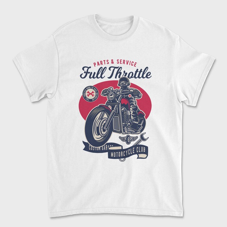 Full Throttle Garage, Tricou Barbati (Unisex)