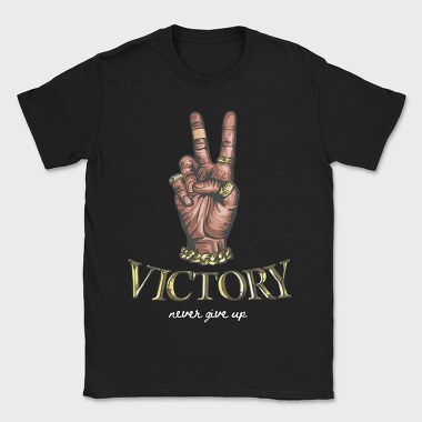 Peace Victory Never Give Up, Tricou Barbati (Unisex)