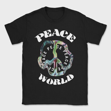 Peace World Vibes, Tricou Barbati (Unisex)