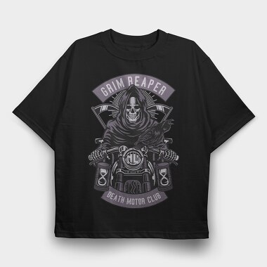 Grim Reaper Club 1, Tricou Oversize Barbati (Unisex)