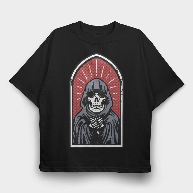 Grim Reaper Halo 1, Tricou Oversize Barbati (Unisex)