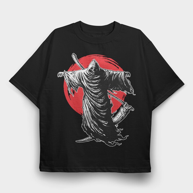 Grim Reaper Strike, Tricou Oversize Barbati (Unisex)
