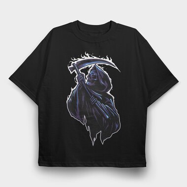 Grim Reaper, Tricou Oversize Barbati (Unisex)