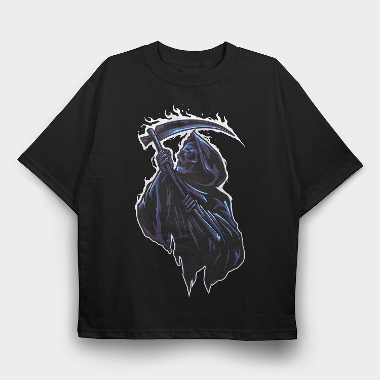 Grim Reaper, Tricou Oversize Barbati (Unisex)