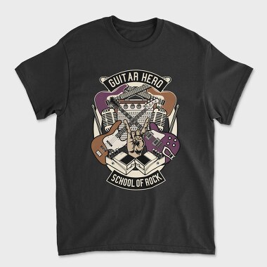 Guitar Hero School Of Rock, Tricou Barbati (Unisex)