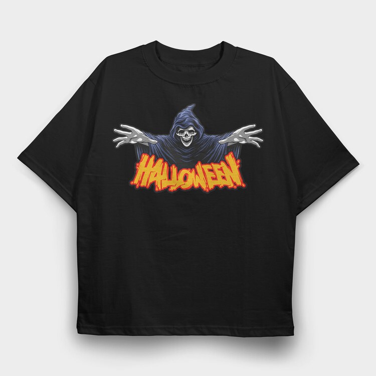 Halloween Grim Reaper, Tricou Oversize Barbati (Unisex)
