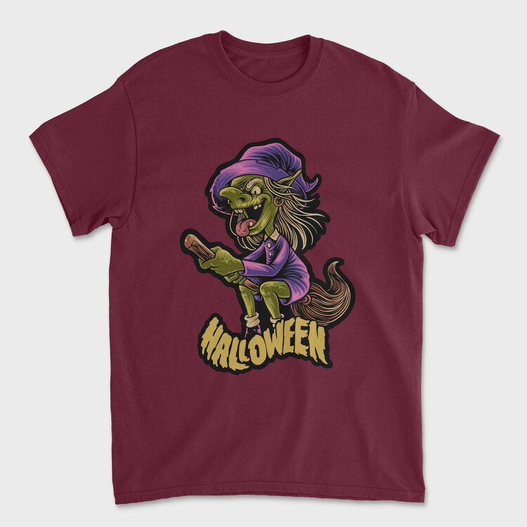 Halloween Witch Broom, Tricou Barbati (Unisex)