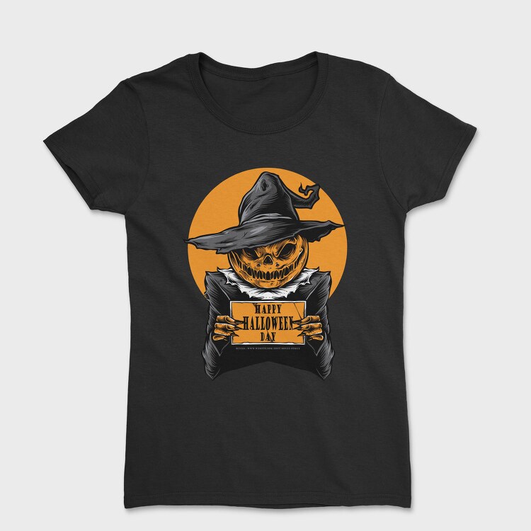 Halloween Witch Skull, Tricou Femei
