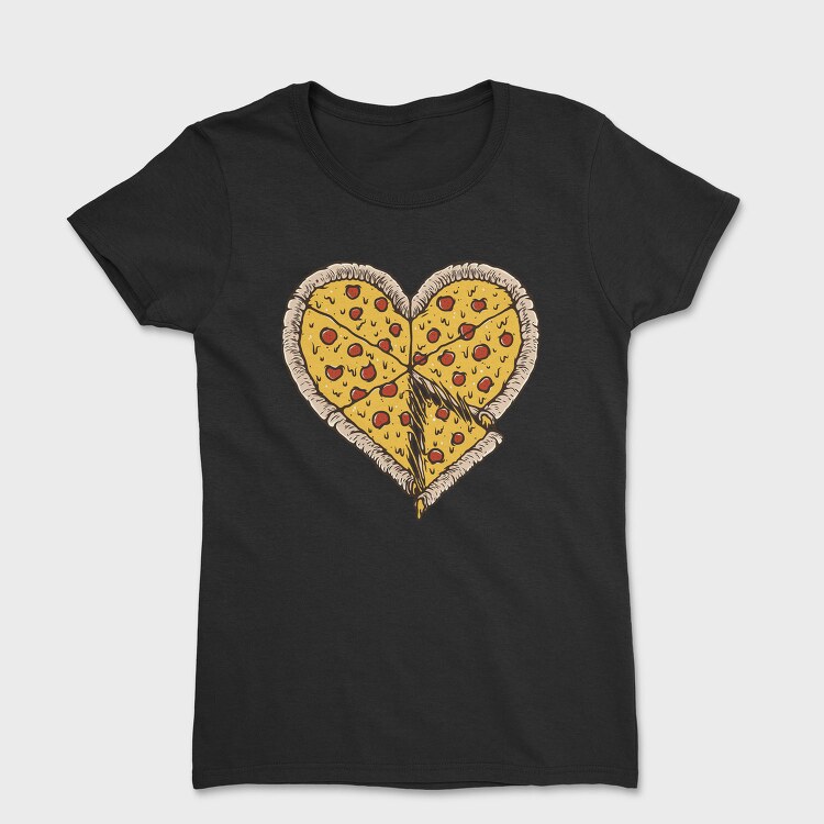 Heart Pizza Slice, Tricou Femei