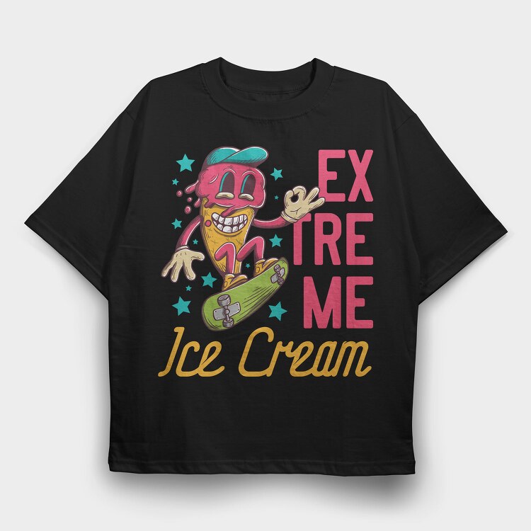 Ice Cream Skate Ok, Tricou Oversize Barbati (Unisex)