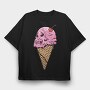 Icecream Skull Cherry, Tricou Oversize Barbati (Unisex)