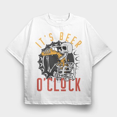 Its Beer Oclock, Tricou Oversize Barbati (Unisex)