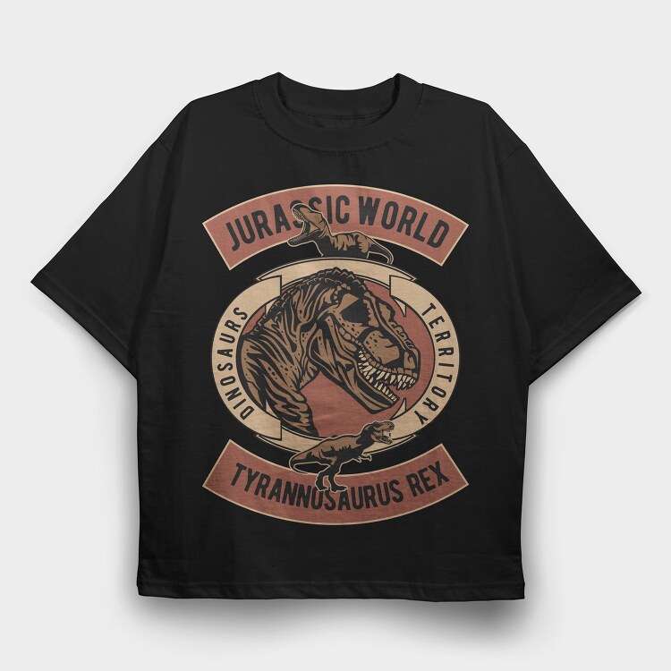 Jurassic World Rex, Tricou Oversize Barbati (Unisex)